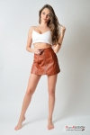 Julia in leather skirt